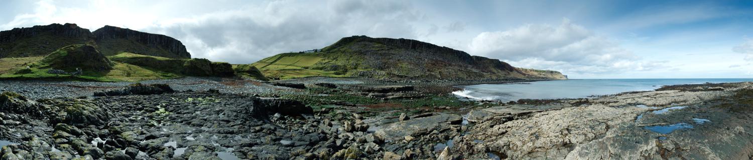 Dinosaur footprint beach on the Isle of Skye, Scotland